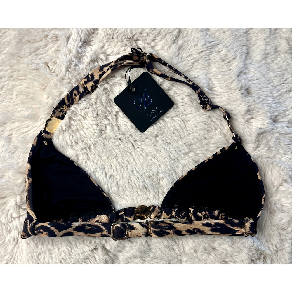 Honey Birdette DAKOTA💧🖤 2 Piece Swim Leopard Jaguar Bikini S Top & XS Bottom - Picture 4 of 8